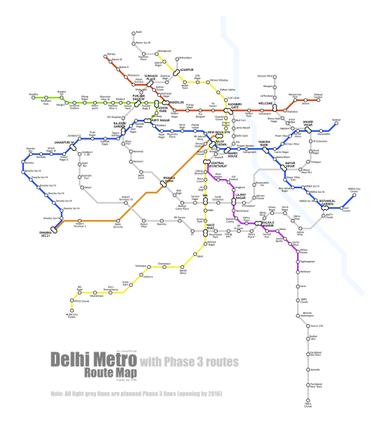 Delhi Metro Map Pdf